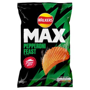 Walkers Max Pizza Hut Pepperoni Feast Sharing Crisps 140g