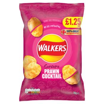 Walkers Prawn Cocktail Crisps £1.25 RRP PMP 70g
