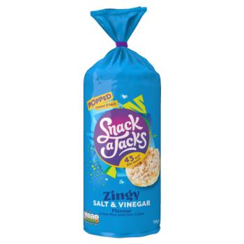 Snack A Jacks Jumbo Salt & Vinegar Sharing Rice Cake Crisps 117g