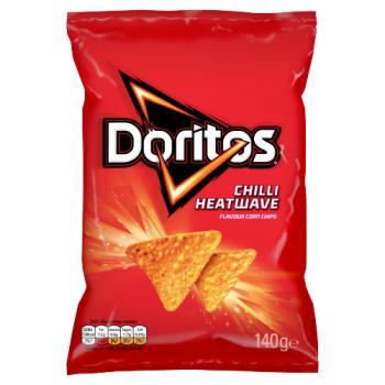 Doritos Chilli Heatwave Tortilla Chips Sharing Bag Crisps 140g