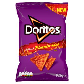 Doritos Extra Flamin' Hot Sharing Bag Crisps 163g