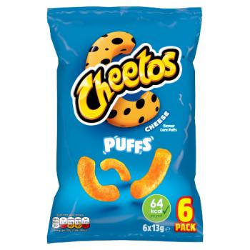 Cheetos Puffs Cheese Multipack Snacks Crisps 6x13g