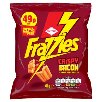 Smiths Frazzles Bacon Crisps PMP 41g RRP 49p
