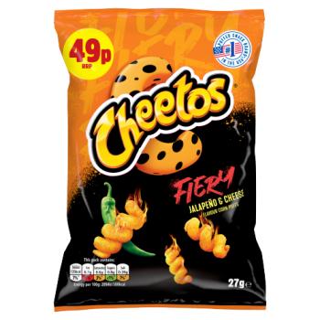 Cheetos Fiery Jalapeno & Cheese Grab Bag Crisps 27g PMP RRP 49p