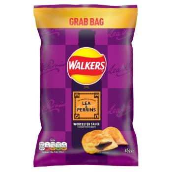 Walkers Lea & Perrins Worcester Sauce Grab Bag Crisps 45g