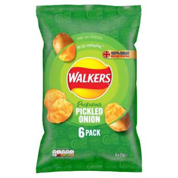 Walkers Crisps Picked Onion, 6x25g