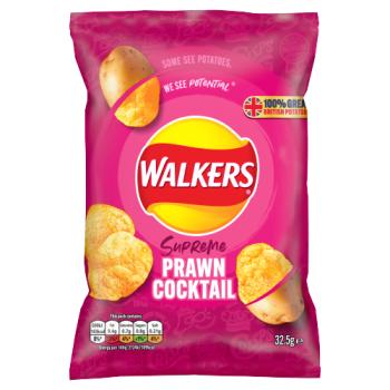 Walkers Prawn Cocktail Crisps 32.5g