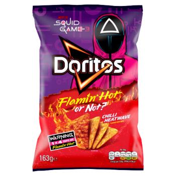 Doritos Flamin’ Hot or Not? Tortilla Chips Sharing Crisps 163g