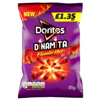 Doritos Dinamita Flamin Hot Sharing Crisps 65g PMP £1.35 RRP