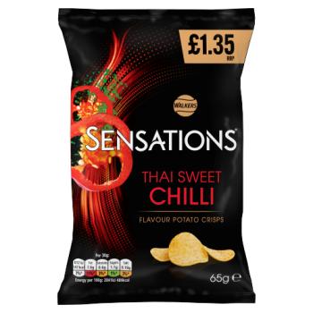 Walkers Sensations Thai Sweet Chilli Crisps 65g PMP £1.35 RRP
