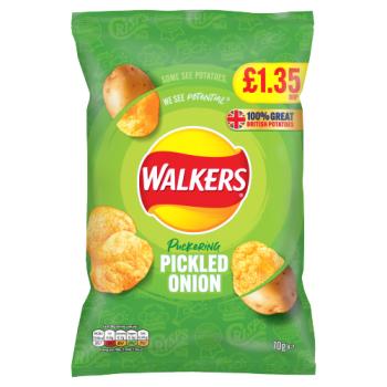 Walkers Pickled Onion Sharing Crisps 70g PMP £1.35 RRP