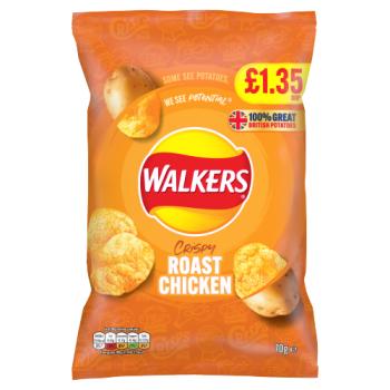 Walkers Roast Chicken Sharing Crisps 70g PMP RRP £1.35