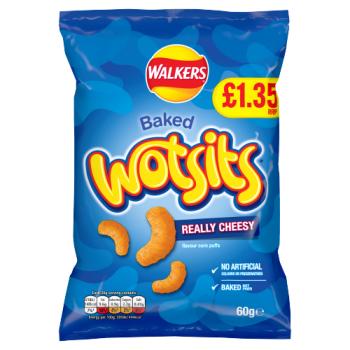 Walkers Wotsits Cheese Sharing Crisps 60g PMP £1.35 RRP