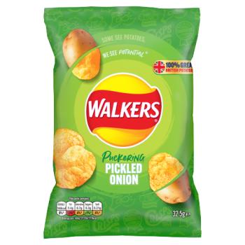 Walkers Pickled Onion Crisps 32.5g