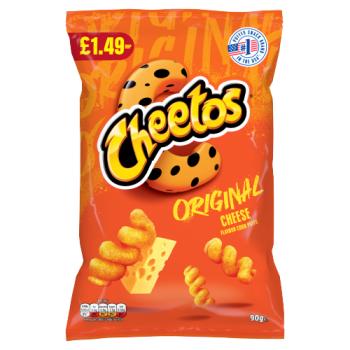Cheetos Twisted Cheese Corn Puffs Sharing Crisps 90g PMP RRP £1.49