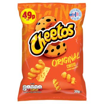 Cheetos Twisted Cheese Corn Puffs Sharing Crisps 30g PMP RRP 49p