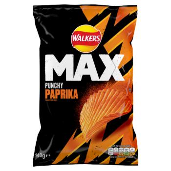 Walkers Max Punchy Paprika Sharing Crisps 140g