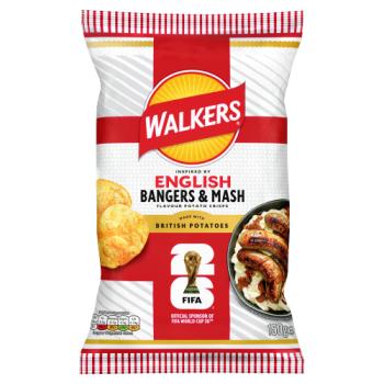 Walkers English Bangers and Mash Sharing Crisps 150g