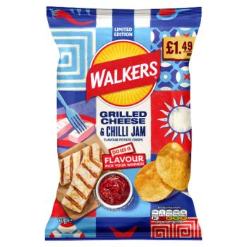 Walkers Grilled Cheese & Chilli Jam Sharing Crisps 70g PMP RRP £1.49