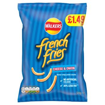 Walkers French Fries Cheese & Onion Crisps 54g PMP £1.49 RRP