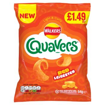 Quavers Red Leicester Cheese Snacks Sharing Crisps 54g PMP RRP £1.49