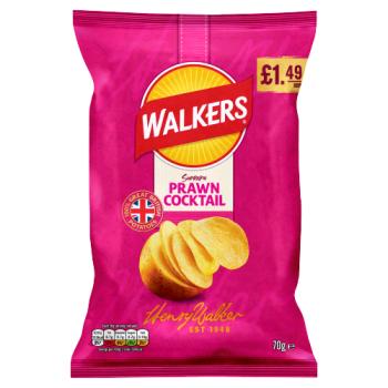 Walkers Prawn Cocktail Sharing Crisps 70g PMP £1.49 RRP