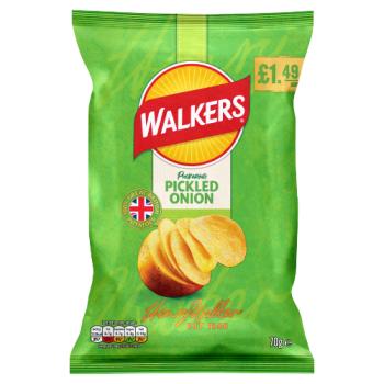 Walkers Pickled Onion Sharing Crisps 70g PMP £1.49 RRP