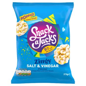 Snack a Jacks Salt & Vinegar Rice Cakes Crisps 23g