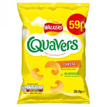 Walkers Quavers Cheese Snacks 59p Rrp Pmp 20.5g