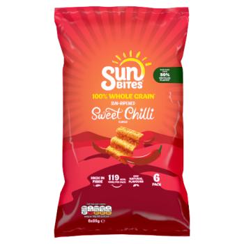 Sunbites Sun Ripened Sweet Chilli Multipack Snacks Crisps 6x25g