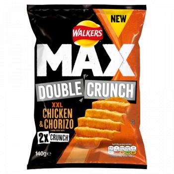 Walkers Max Double Crunch Xxl Chicken & Chorizo Sharing Crisps 140g