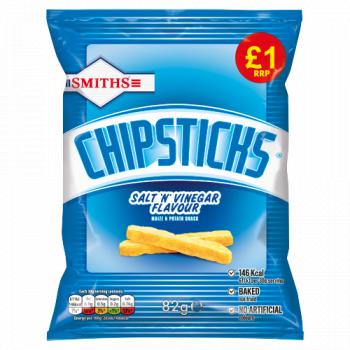 Smiths Chipsticks Salt 'n' Vinegar Snacks 82g PMP £1