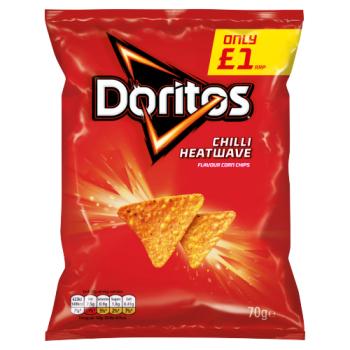  Doritos Chilli Heatwave Tortilla Chips 70g PMP £1