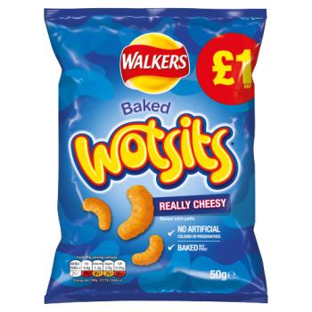 Walkers Wotsits Really Cheesy Snacks PMP £1 50g