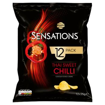 Walkers Sensations Thai Sweet Chilli Multipack Crisps 12x25g