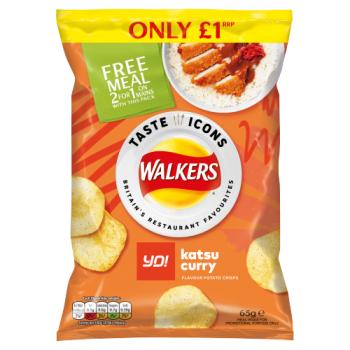 Walkers YO! Katsu Curry Crisps £1 RRP PMP 65g