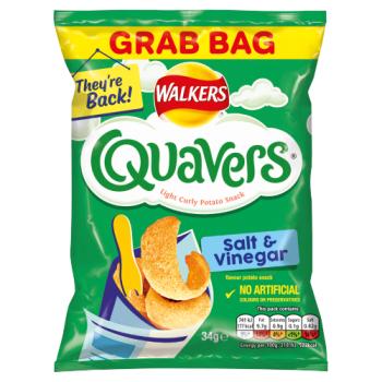 Walkers Quavers Salt & Vinegar Snacks 34g