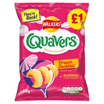 Walkers Quavers Prawn Cocktail Snacks 45g