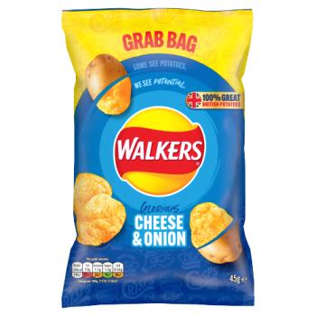 Walkers Cheese & Onion Crisps 45g