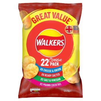 Walkers Classic Variety Multipack Crisps 22x25g
