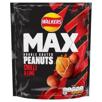 Walkers Max Chilli & Lime Sharing Double Coated Peanuts 175g