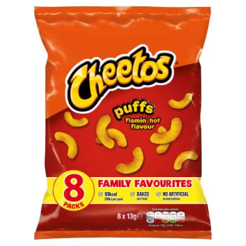 Cheetos Puffs Flamin' Hot Multipack Snacks 8x13g