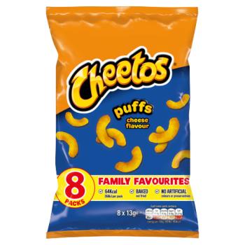 Cheetos Puffs Cheese Multipack Snacks 8 x 13g