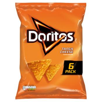 Doritos Tangy Cheese Multipack Tortilla Chips 6x30g