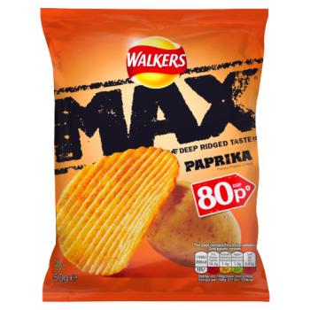 Walkers Max Paprika Pm80p