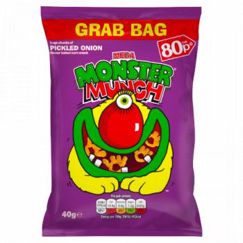 Monster Munch Pickled Onion Snacks 40g PMP 80p