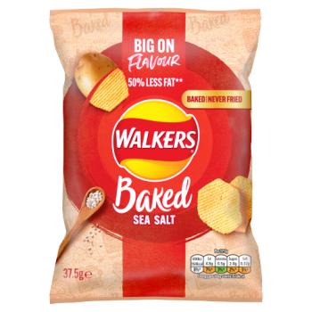 Walkers Baked Sea Salt Snacks Crisps 37.5g