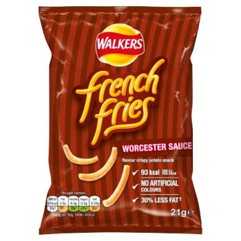 Walkers French Fries Worcester Sauce Snacks Crisps 21g
