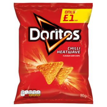 Doritos Chilli Heatwave Tortilla Chips 80g PM £1