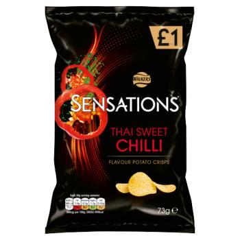 Sensations Thai Sweet Chilli Crisps £1 PMP 73g